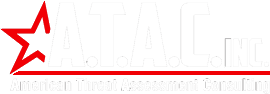 A green background with the word threat assessment written in white.